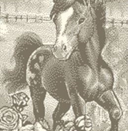 Полотенце 30х60 Жеребенок 3Д вид опал/гаванна, 7961