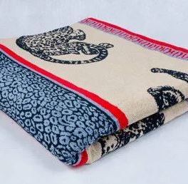 Простыня 215х220 Леопарды 1349